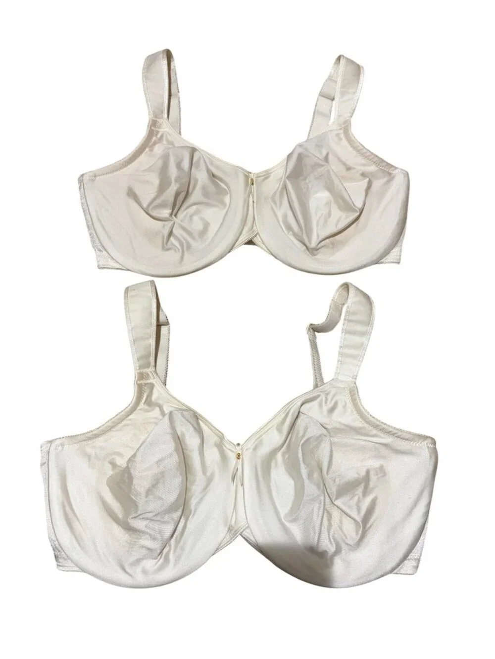 Wacoal 85185 Bodysuede Underwire Bra Cream Lot of 2